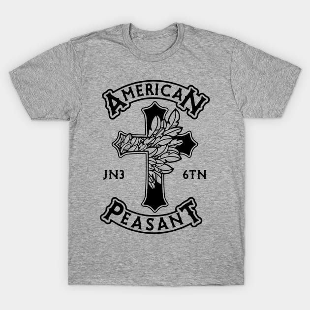 Christian Apparel Clothing Gifts - American Peasant Angel Wing Cross T-Shirt by AmericasPeasant